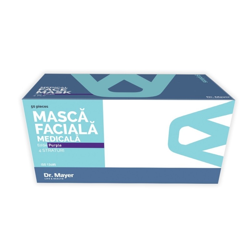 Masca medicala 4 straturi full color Purple Dr. Mayer