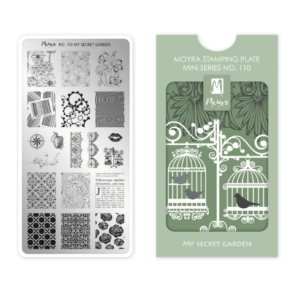Moyra Mini stamping plate 110 My secret garden