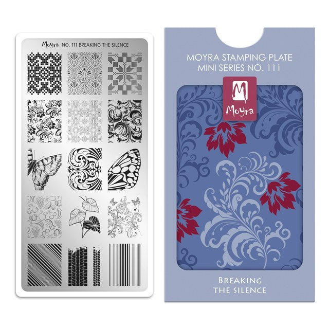 Moyra Mini stamping plate 111 Breaking the silence