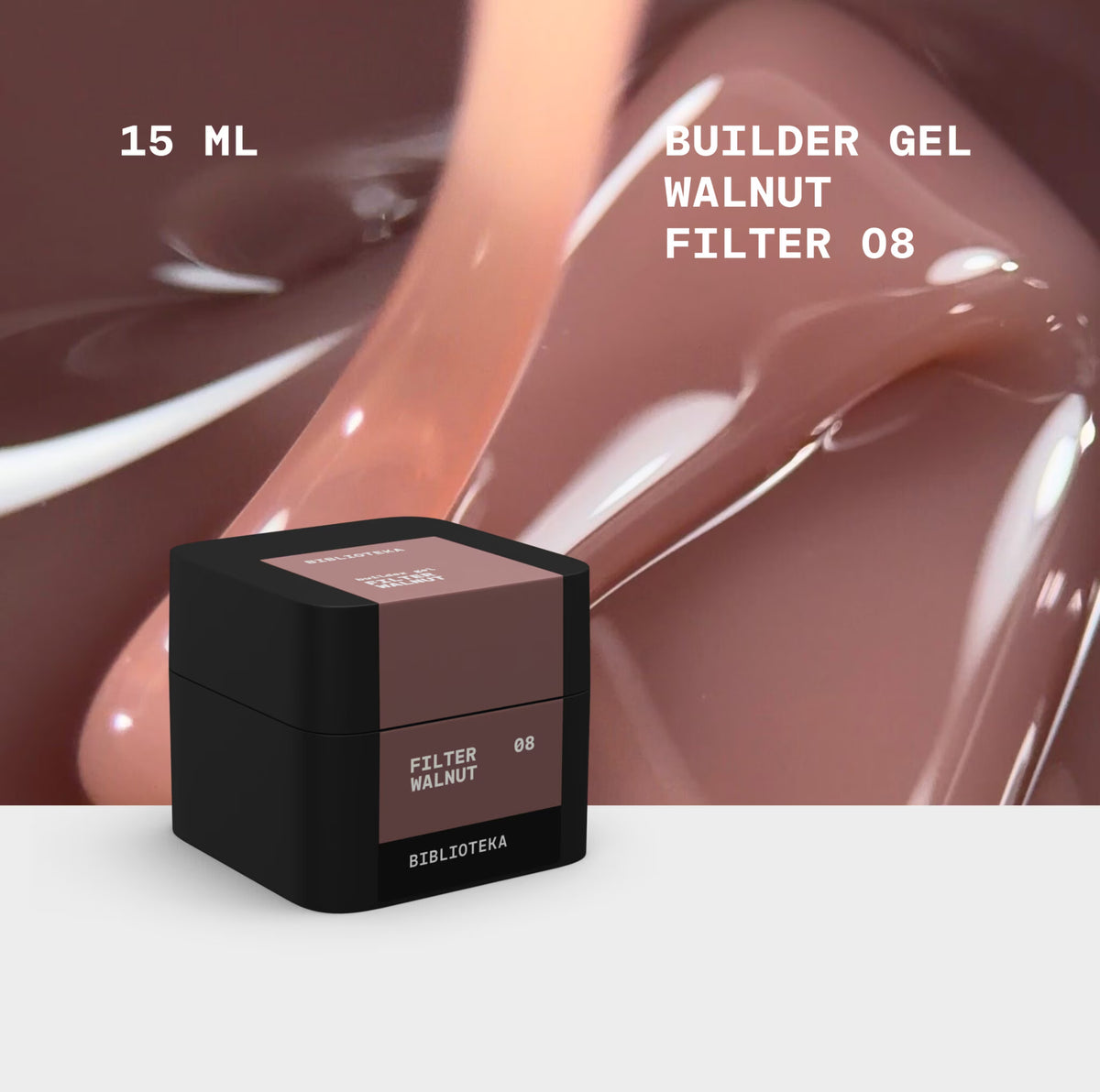 BIBLIOTEKA Builder Gel 08 WALNUT FILTER 15ml