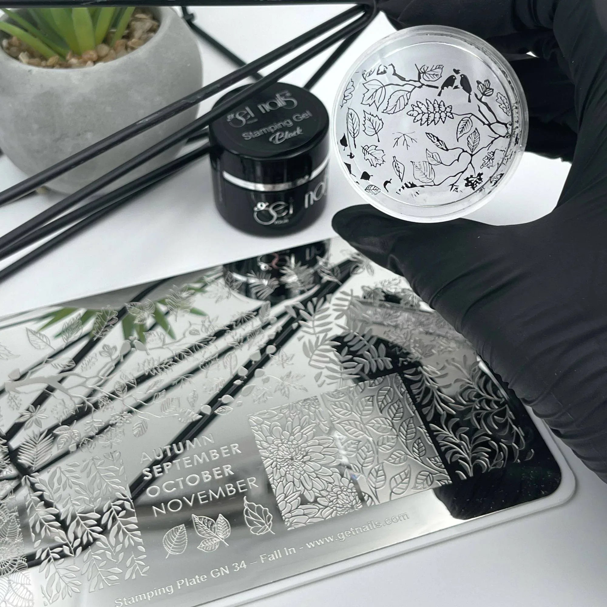 Stamping Plate  34 - Fall In GET NAILS