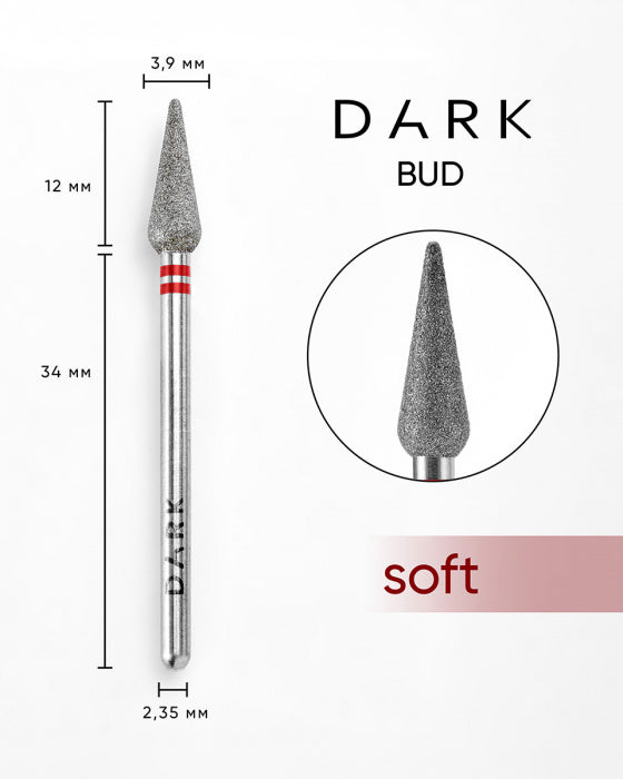 DARK Capăt de freză diamantat conic