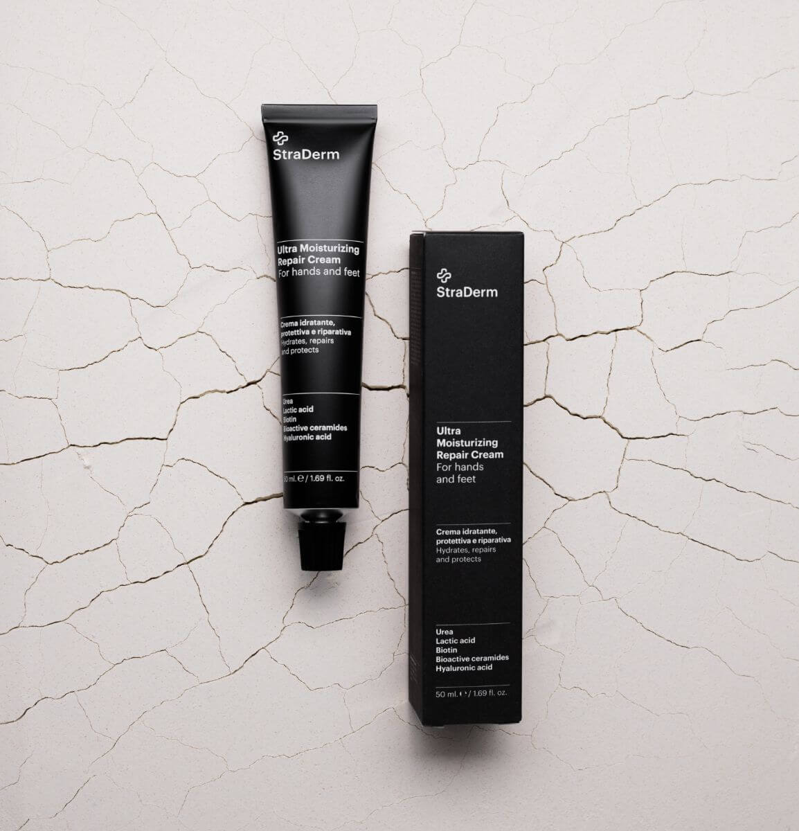 Crema ultra hidratanta pentru maini si picioare, 50 ml Ultra Moisturizing Repair Cream Straderm