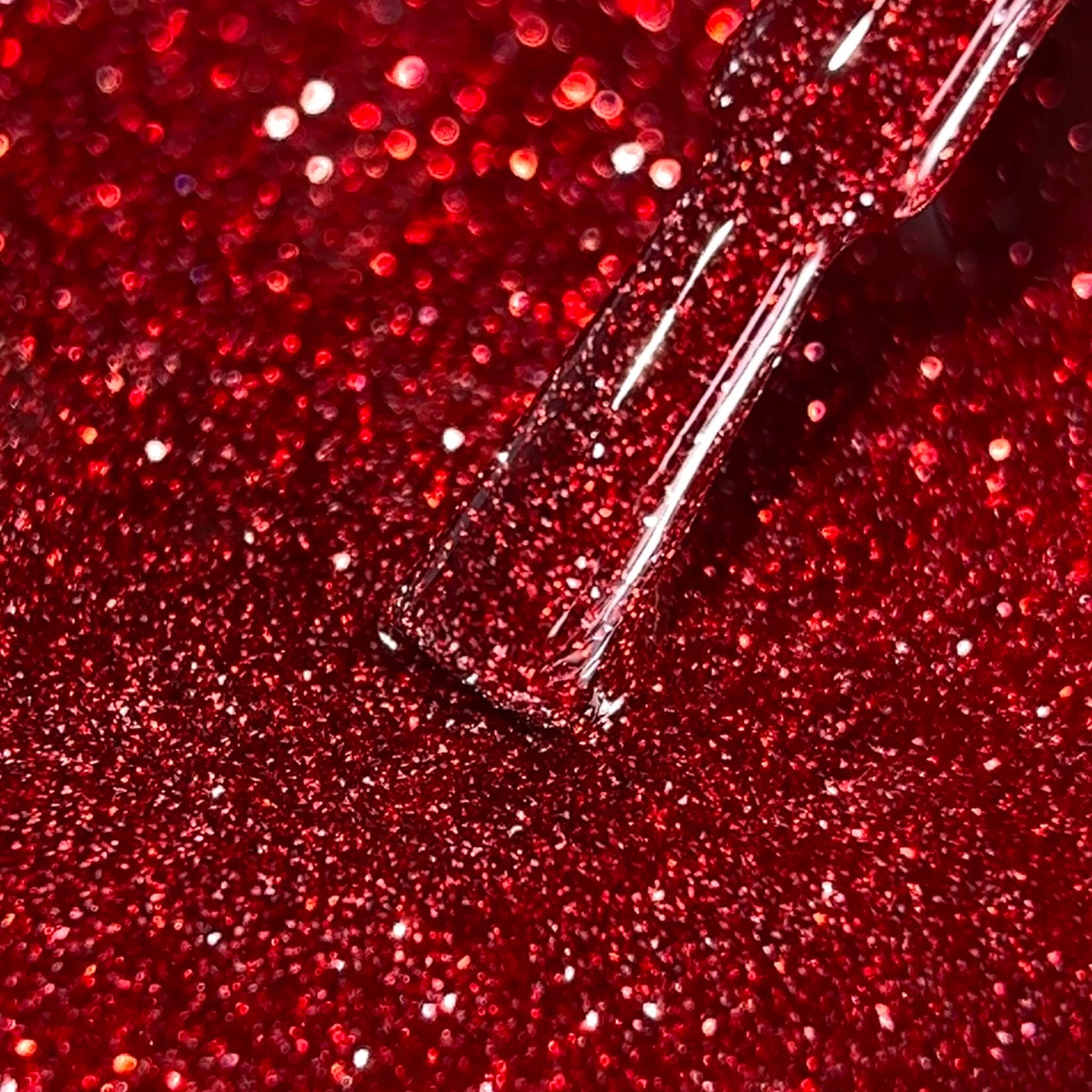 BIBLIOTEKA Gel Polish Flash Red - reflective red, 10ml