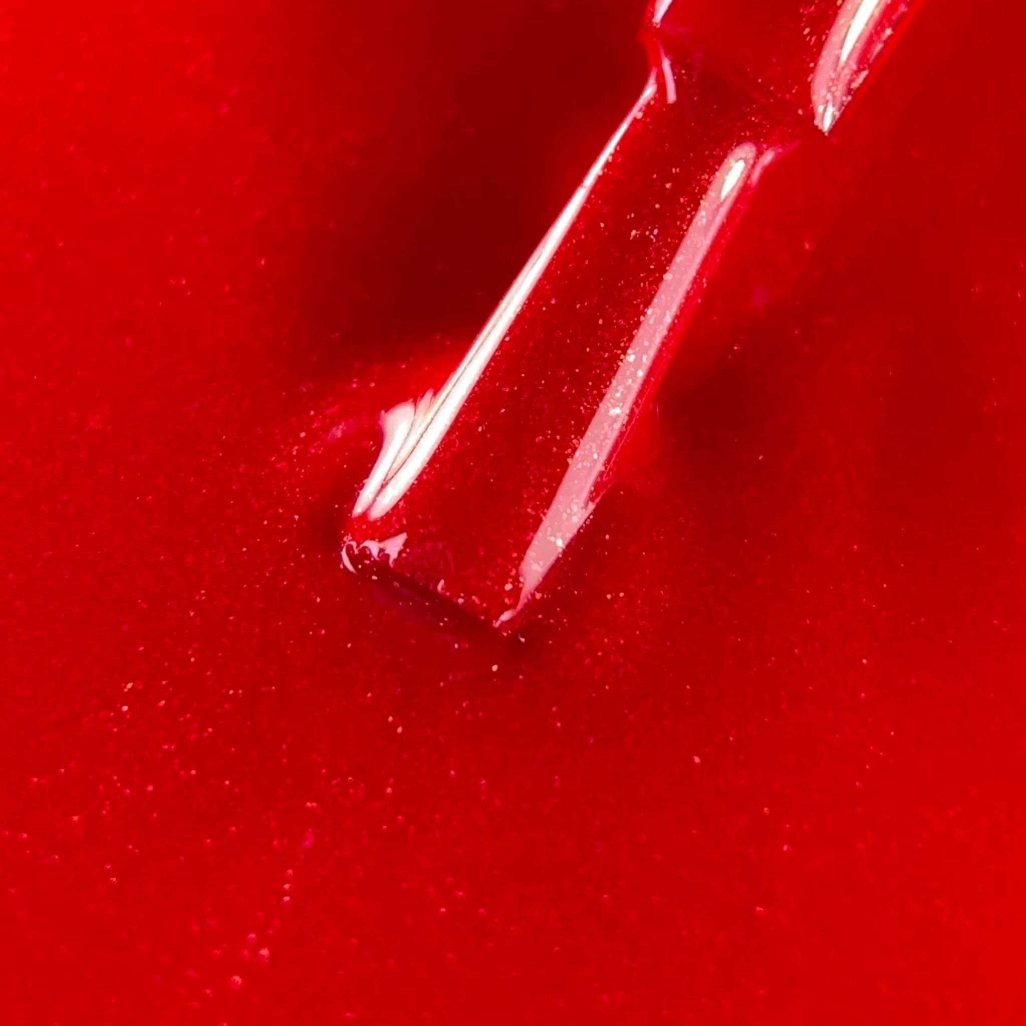 BIBLIOTEKA Gel Polish Spark Red – Red with fine shimmer, 10ml
