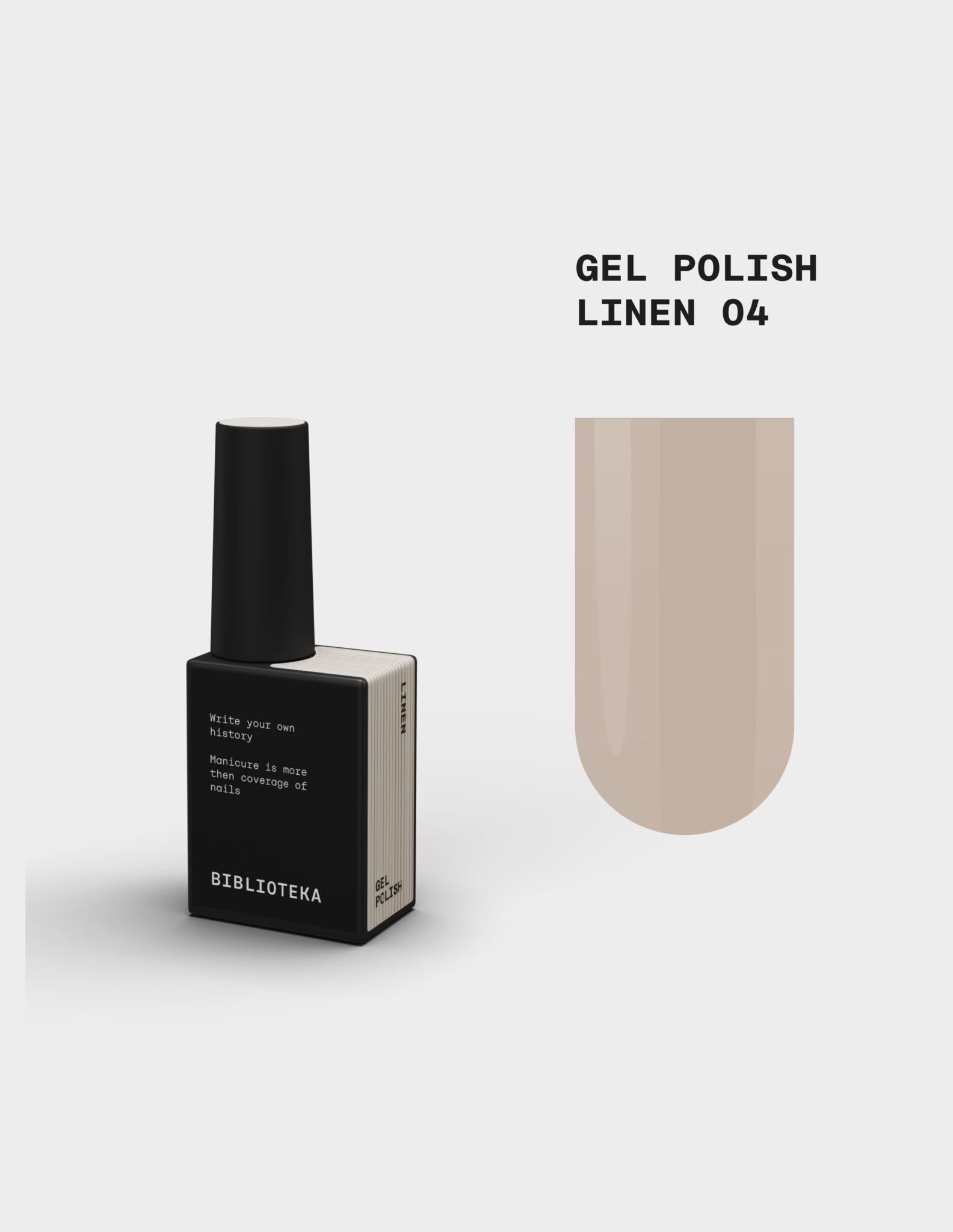 BIBLIOTEKA Gel Polish 04 Linen - Beige, 10ml