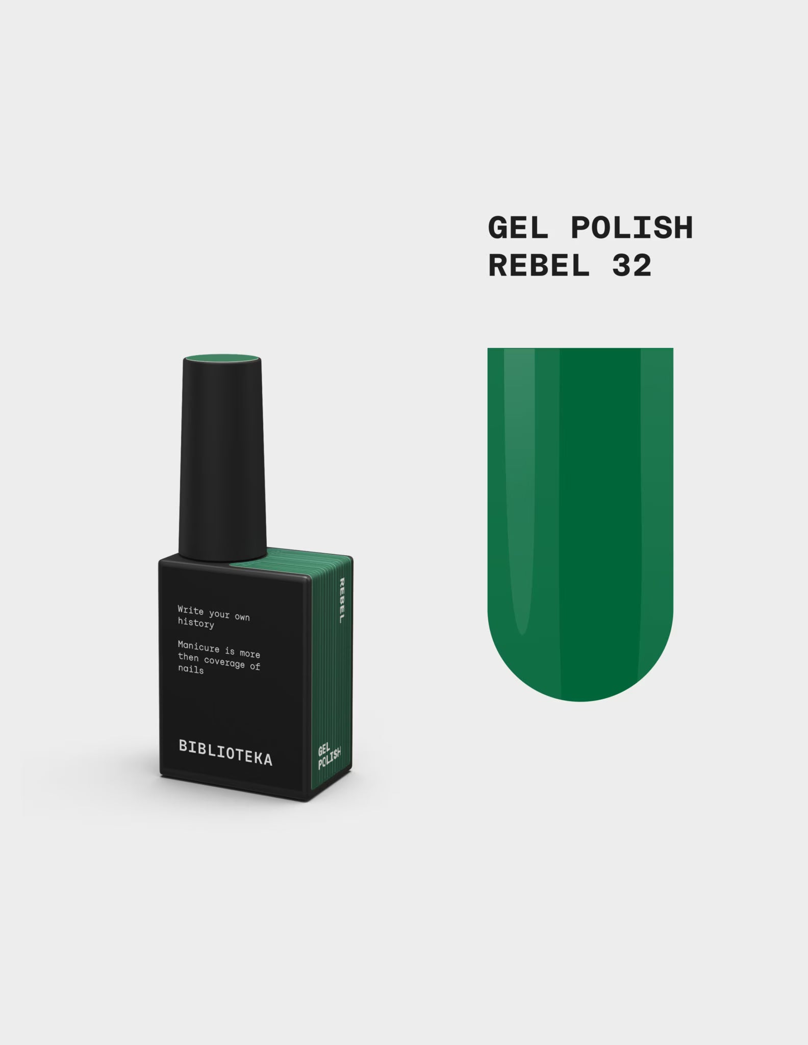 BIBLIOTEKA Gel Polish 32 Rebel - Green, 10ml