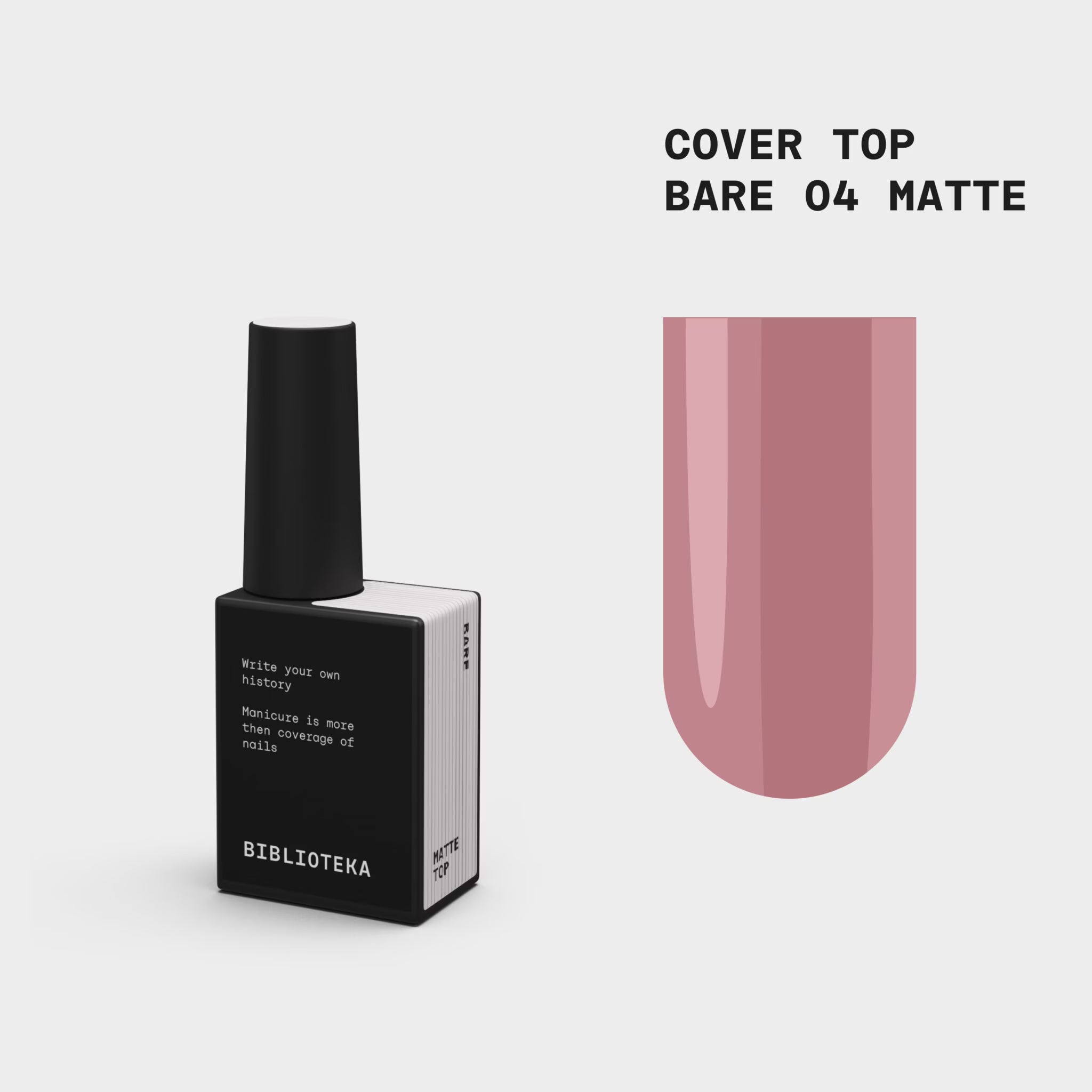 BIBLIOTEKA Matte Cover TOP 04 Bare - Natural, 10ml