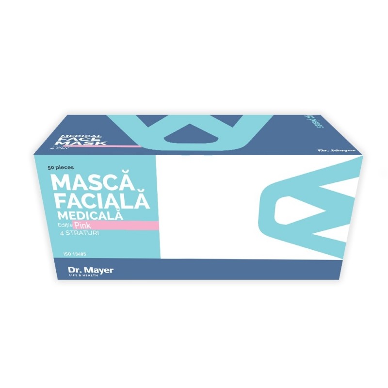 Masca medicala 4 straturi full color Pink Dr. Mayer