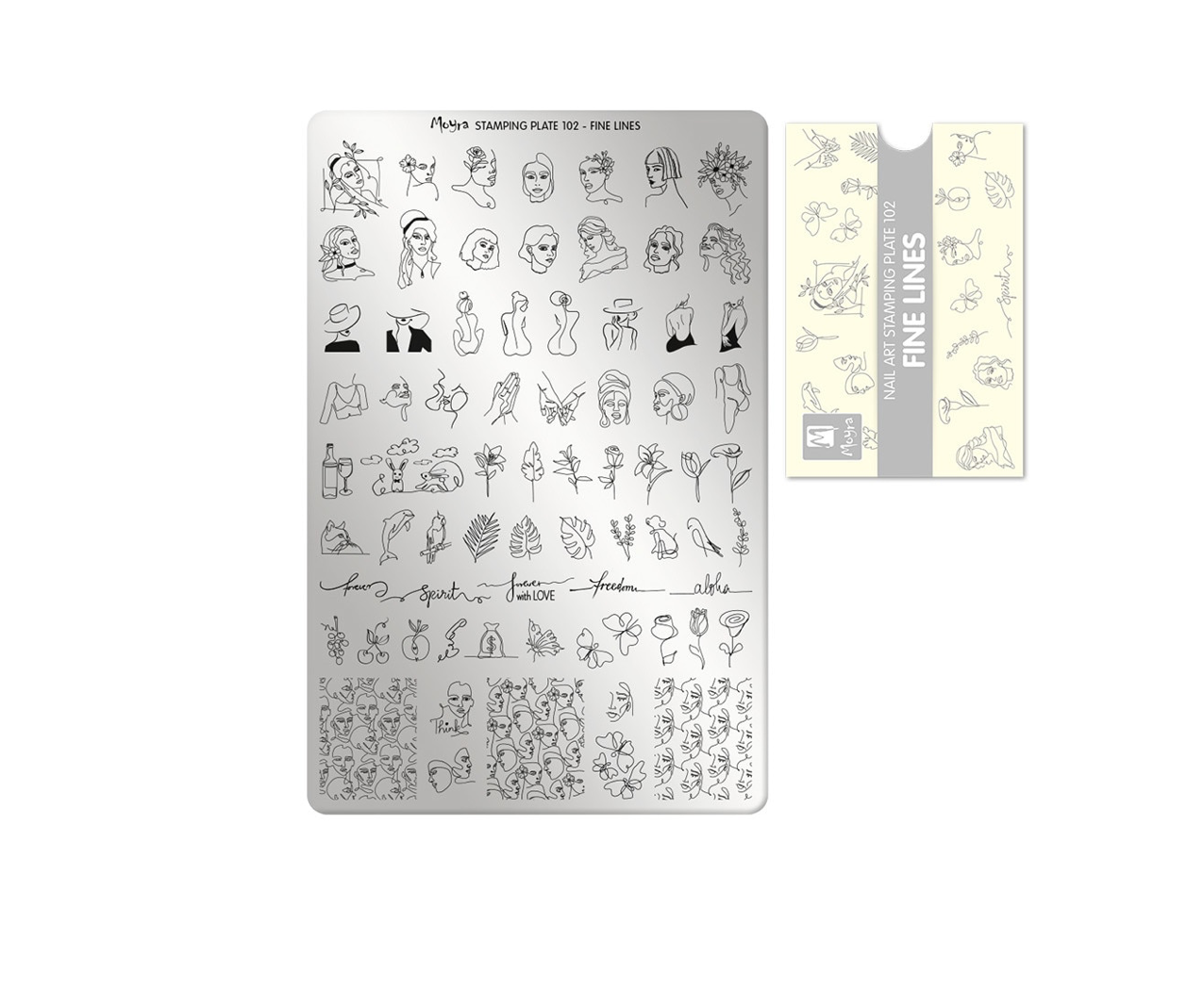 Moyra Stamping plate 102 Fine lines