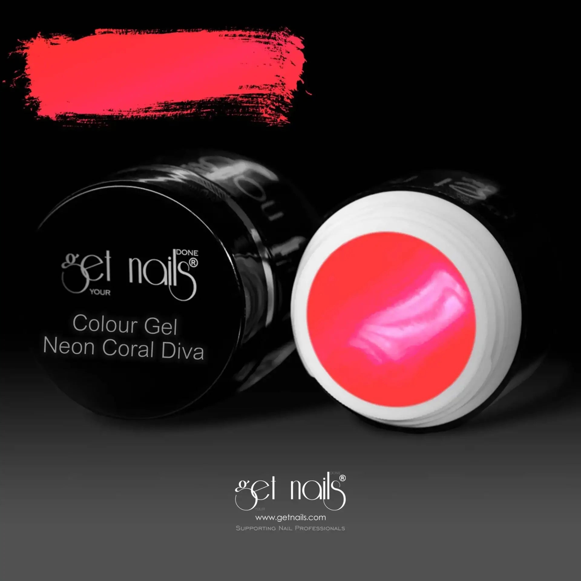 Colour Gel Neon Coral Diva 5g GET NAILS