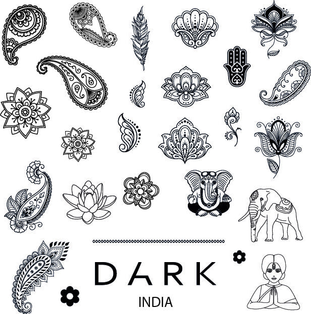 DARK matrita stampila INDIA + sablon