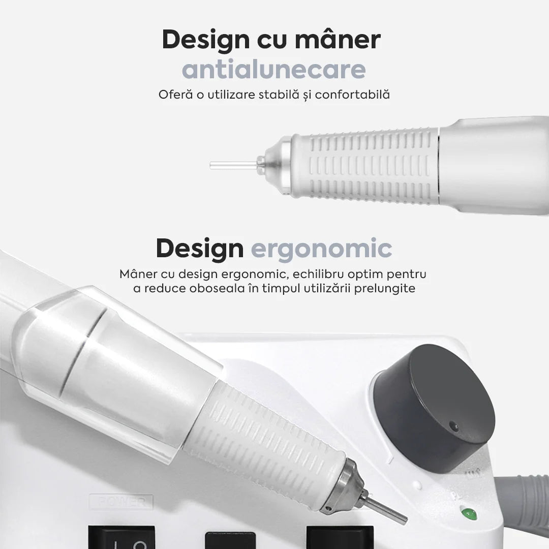 Freza Unghii Profesionala Brillian B350D Saeshin + Mandrina H350 White 35K RPM