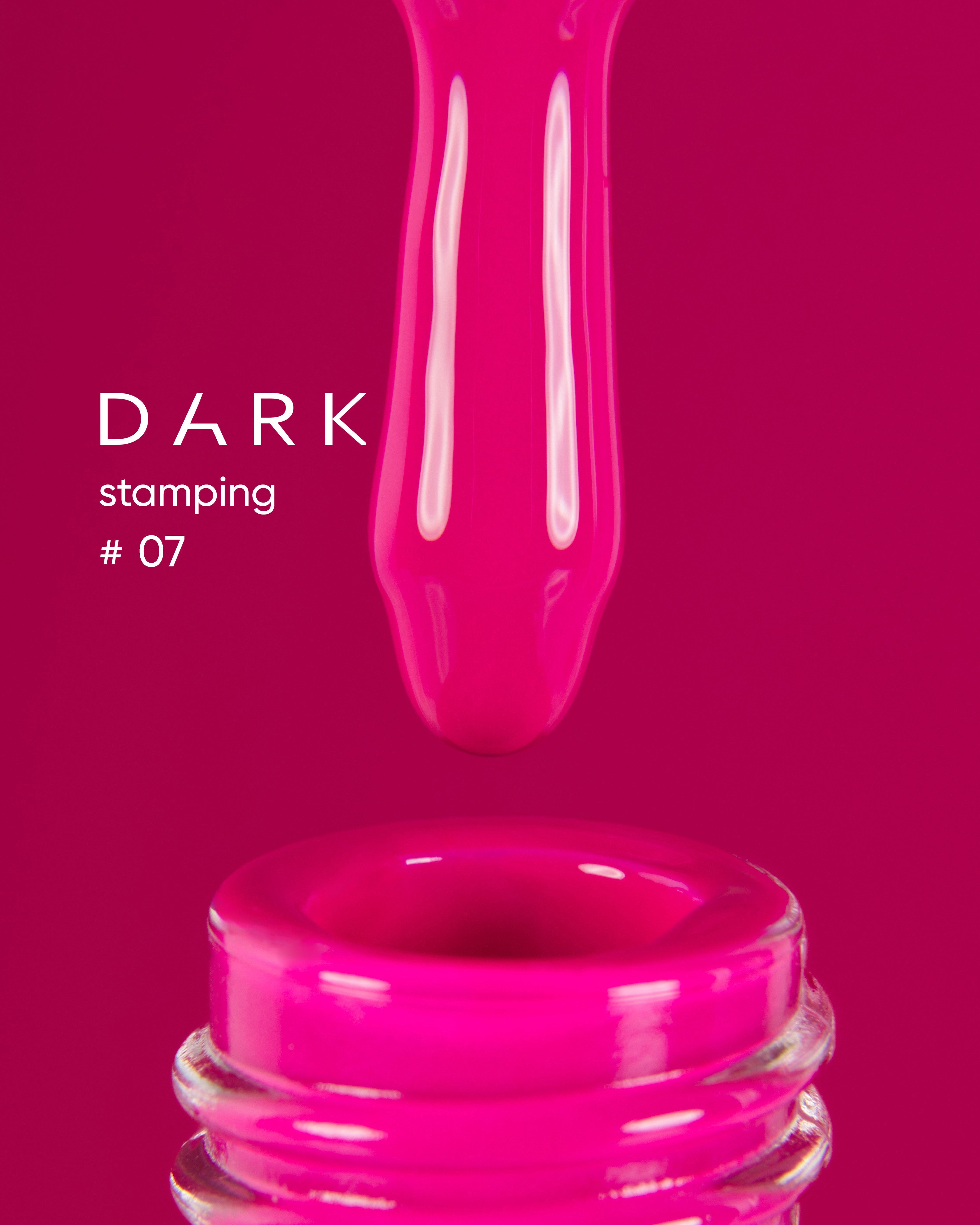 DARK Stamping Polish 07 raspberry, 10ml