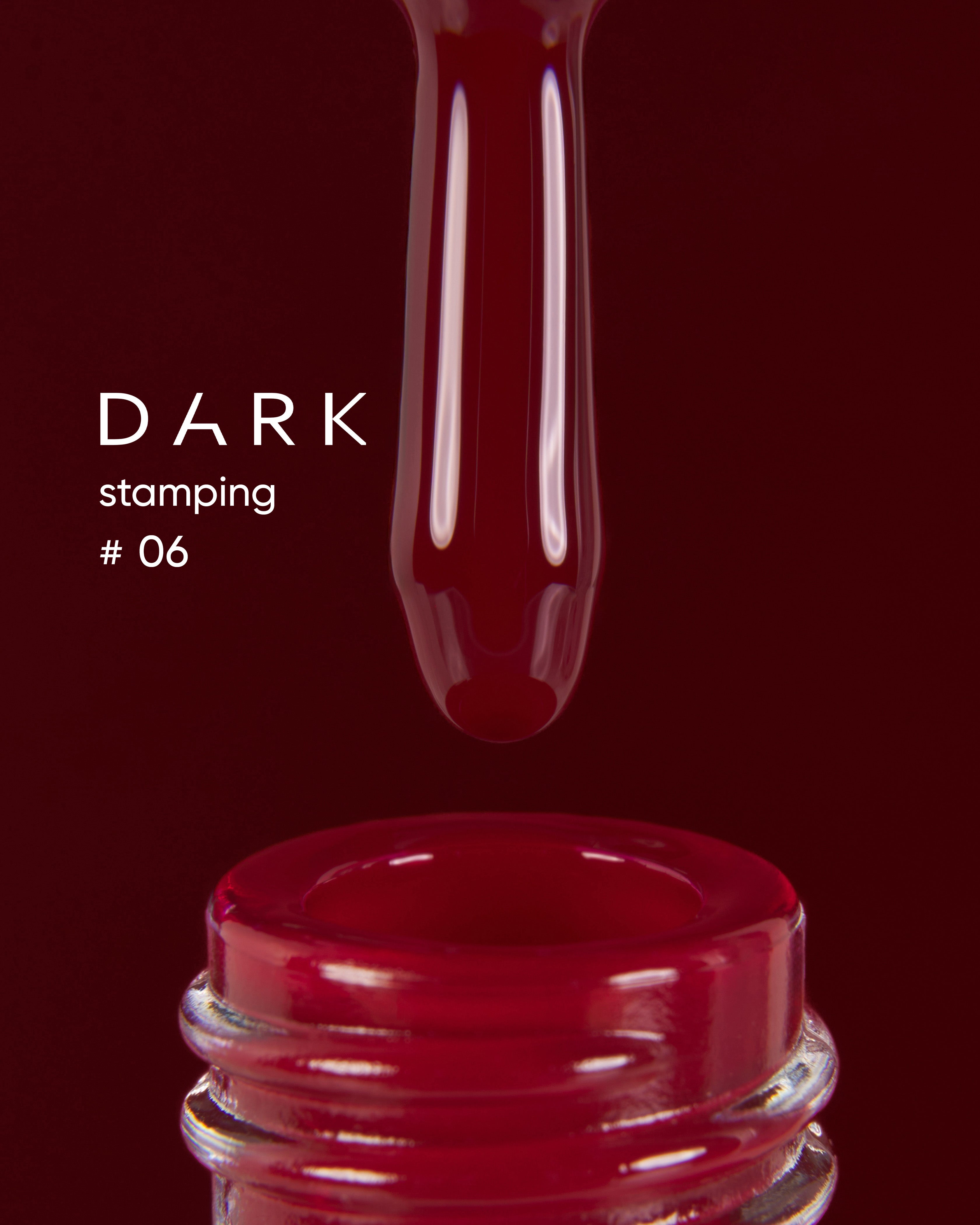 DARK Stamping Polish 06 red, 10ml