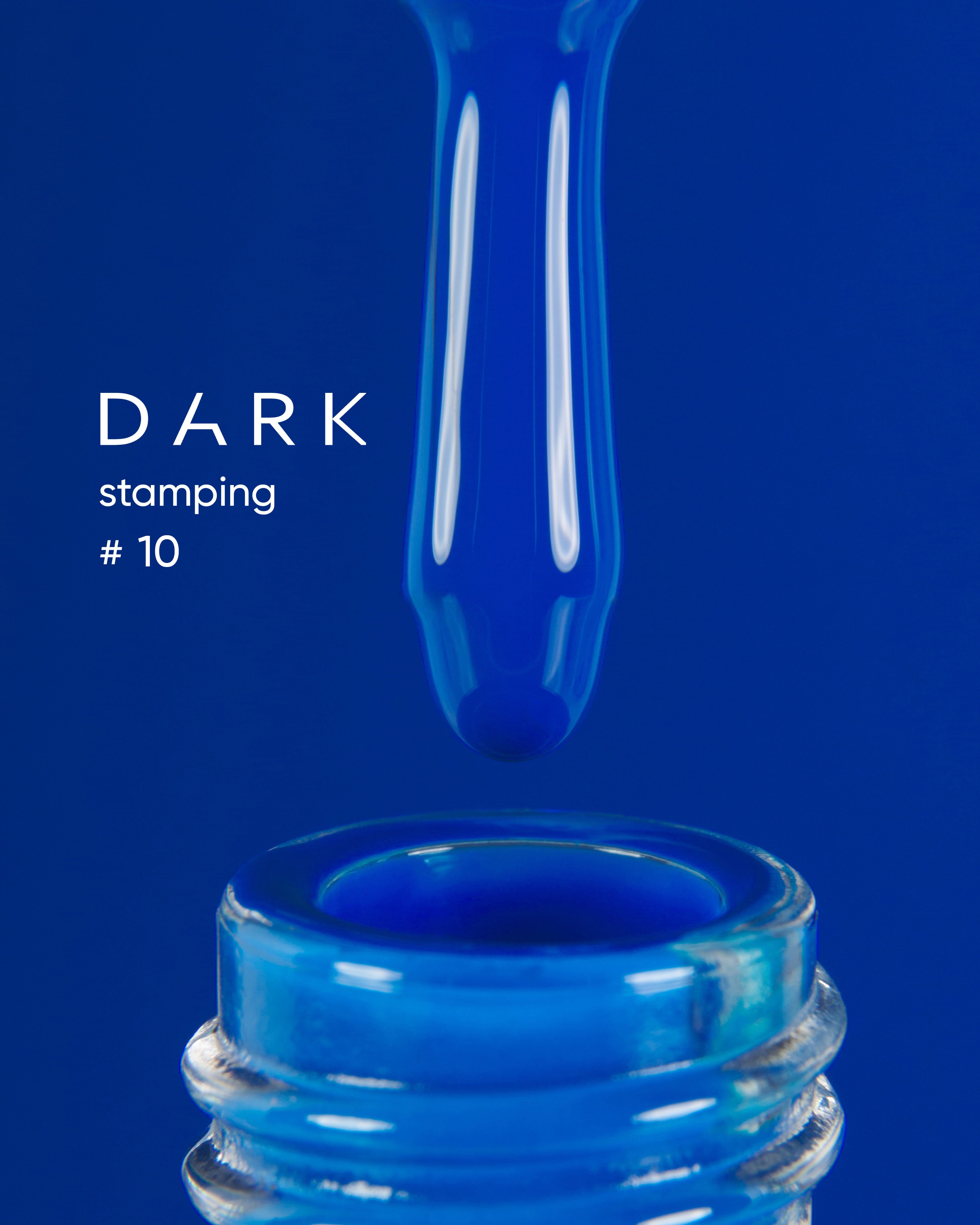 DARK Stamping Polish 10 blue, 10ml