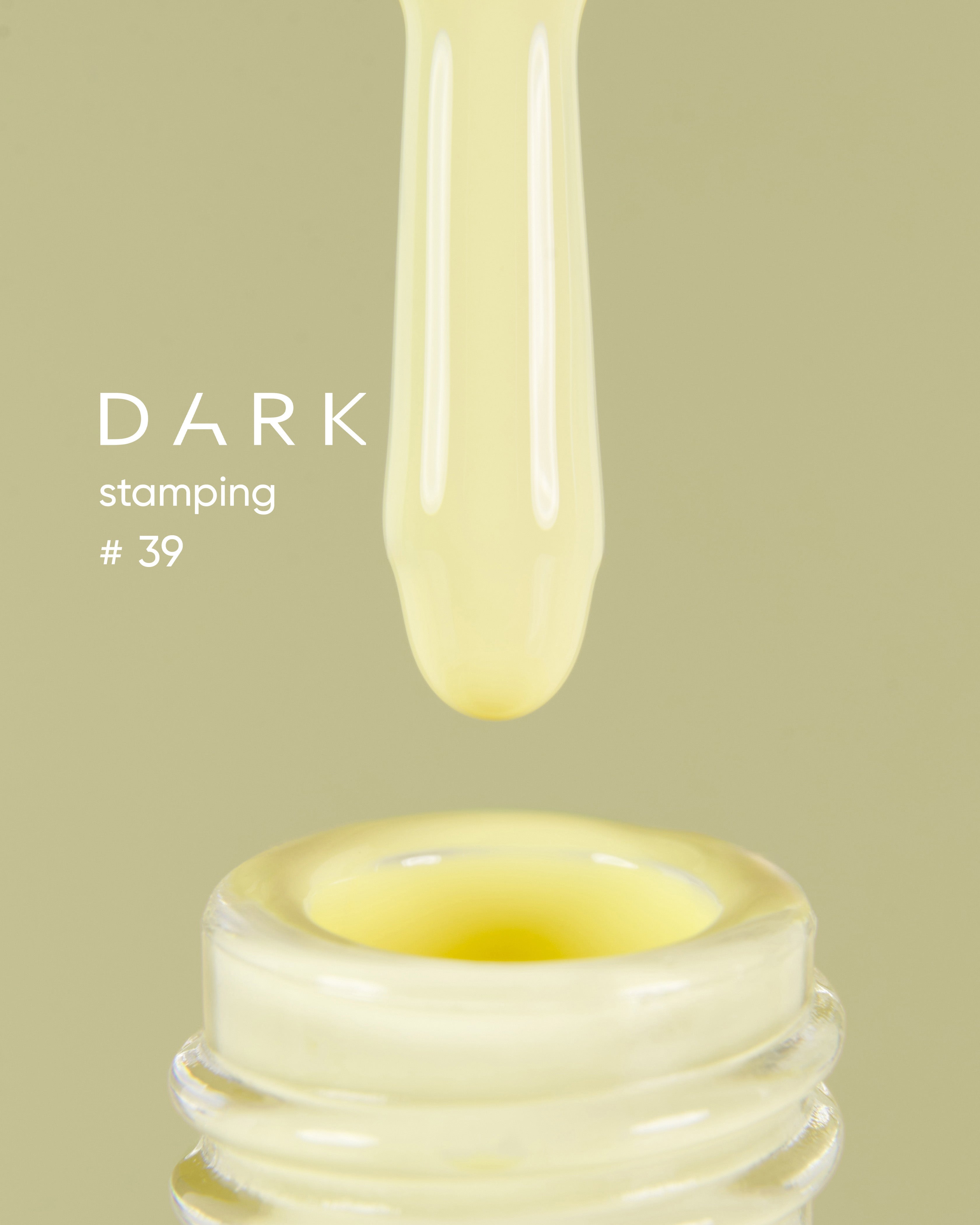 Dark Stamping Polish 39 lemon, 10ml