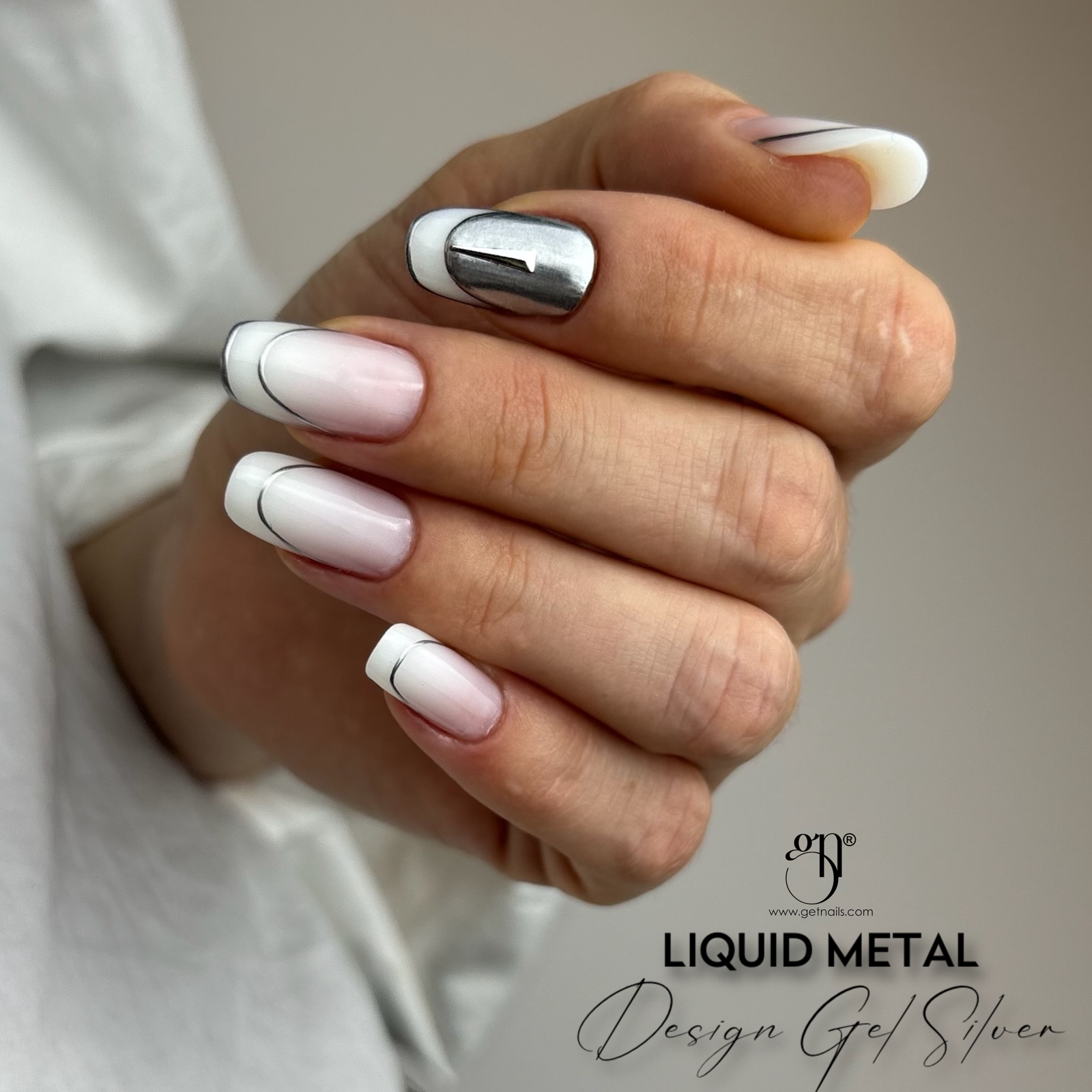 Liquid Metal Design Gel Silver 5g Get Nails