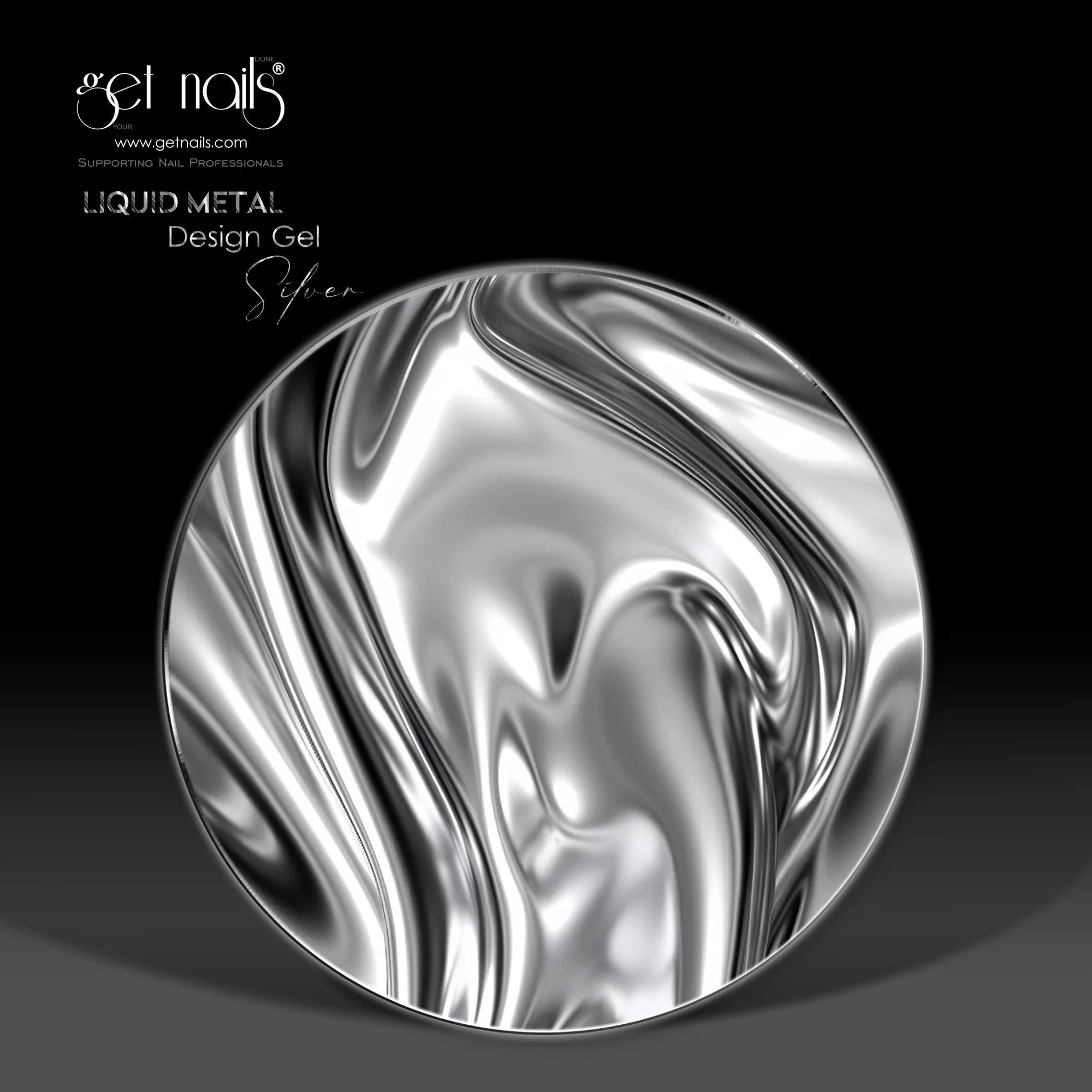 Liquid Metal Design Gel Silver 5g Get Nails