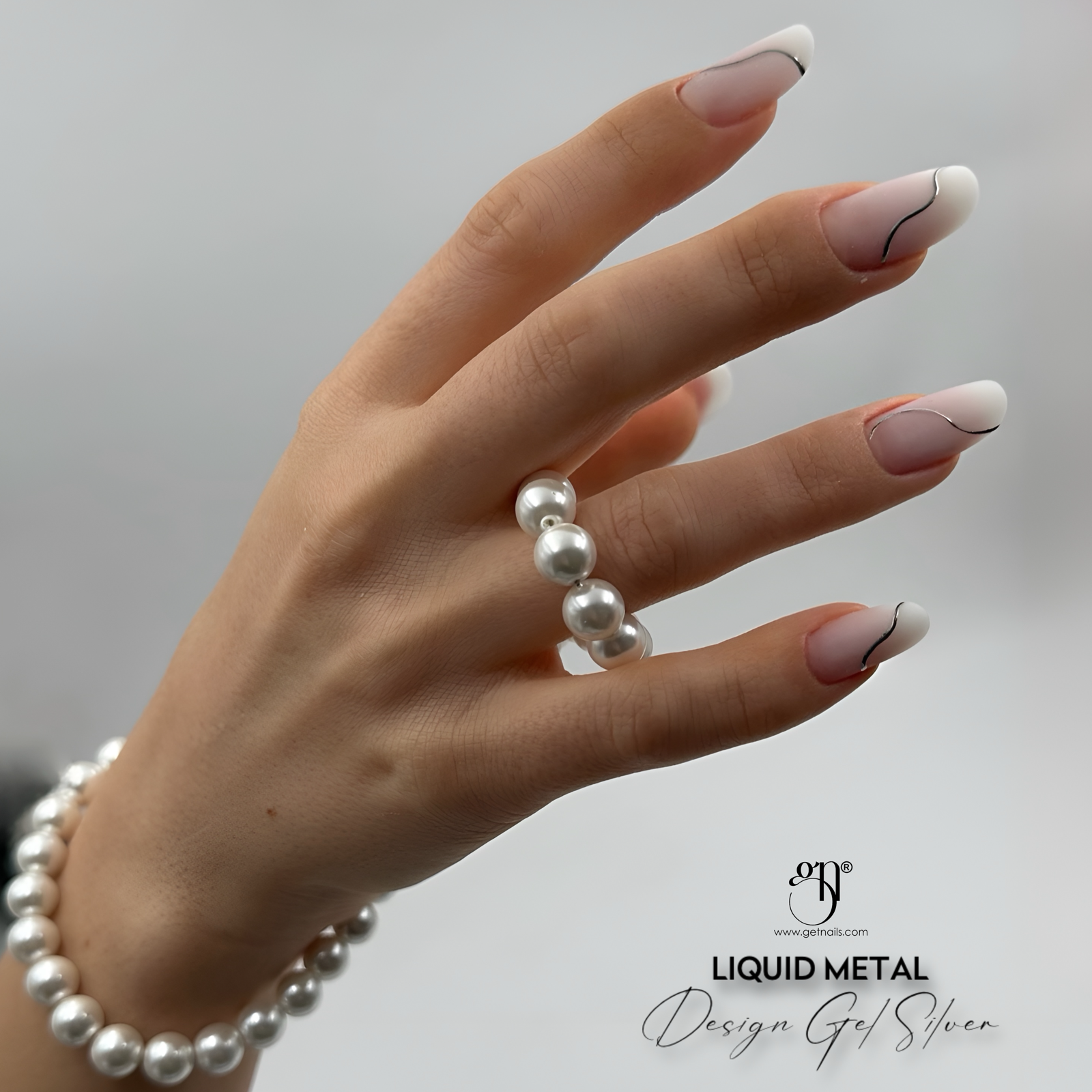 Liquid Metal Design Gel Silver 5g Get Nails