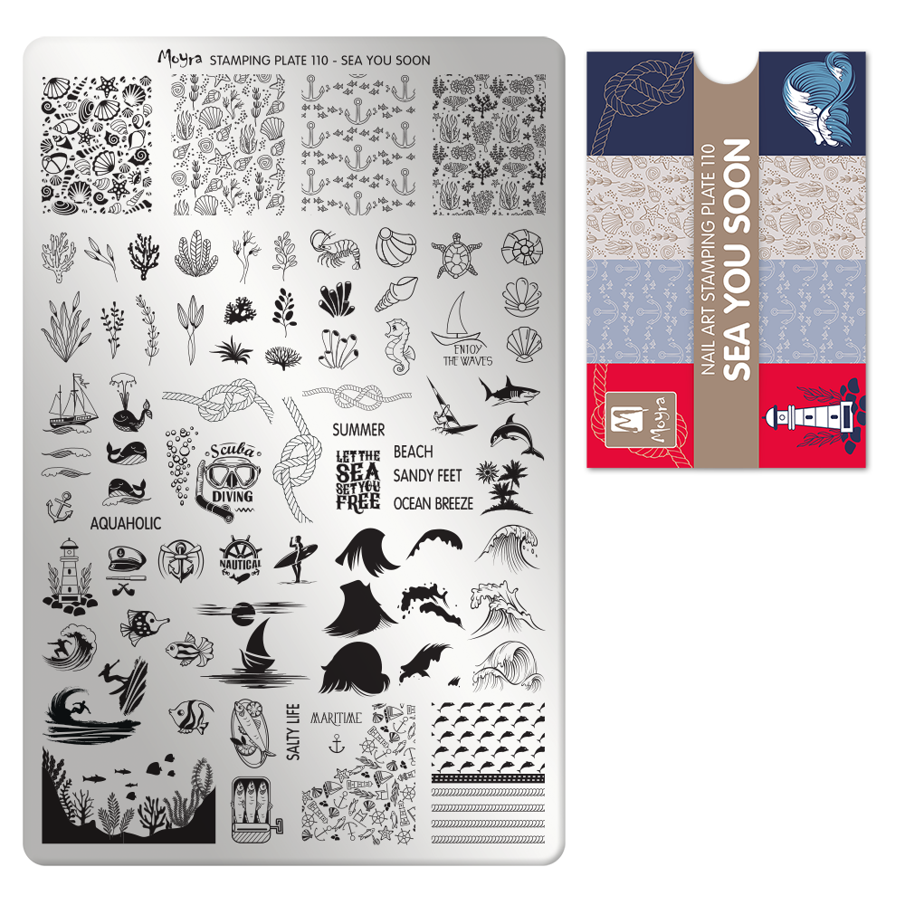 Moyra Stamping plate 110 Sea you soon