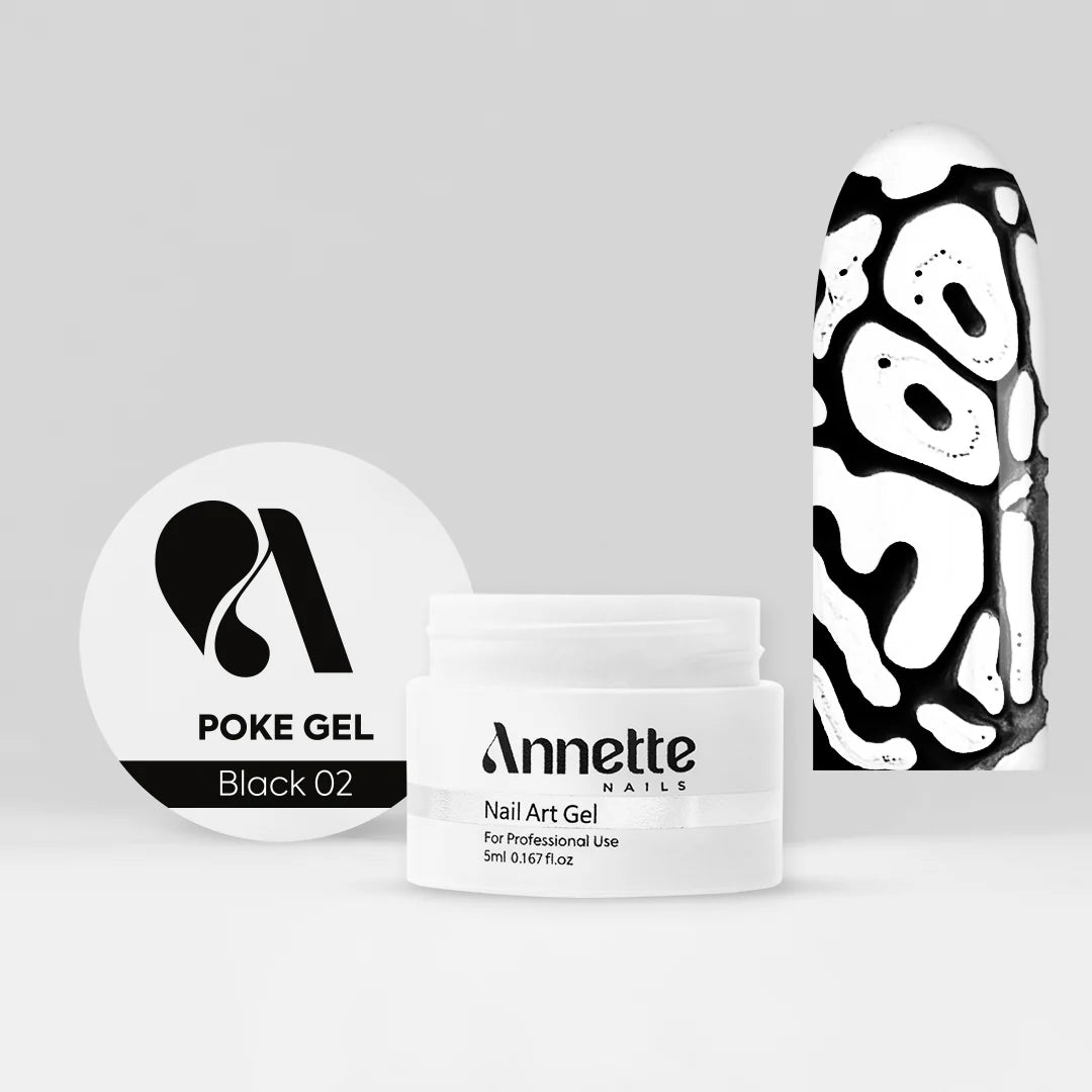 Poke Gel Nail Art Black 02 - 5ml Annette Nails
