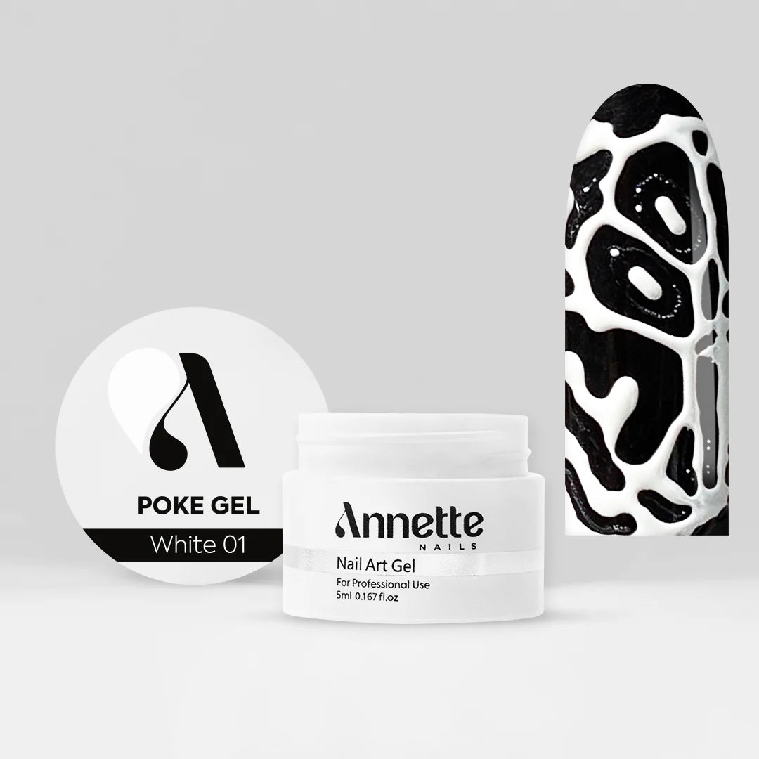 Poke Gel Nail Art White 01 - 5ml Annette Nails