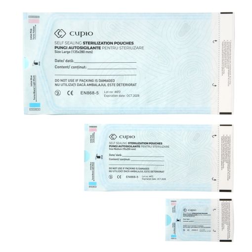 Pungi autosigilante pentru sterilizare  57x90mm - 100buc. CUPIO