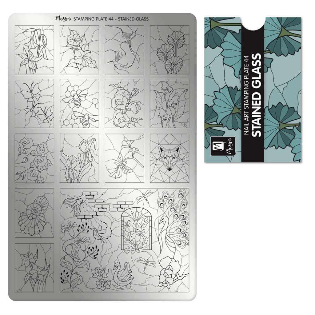 Moyra Stamping plate 44 Stained glass