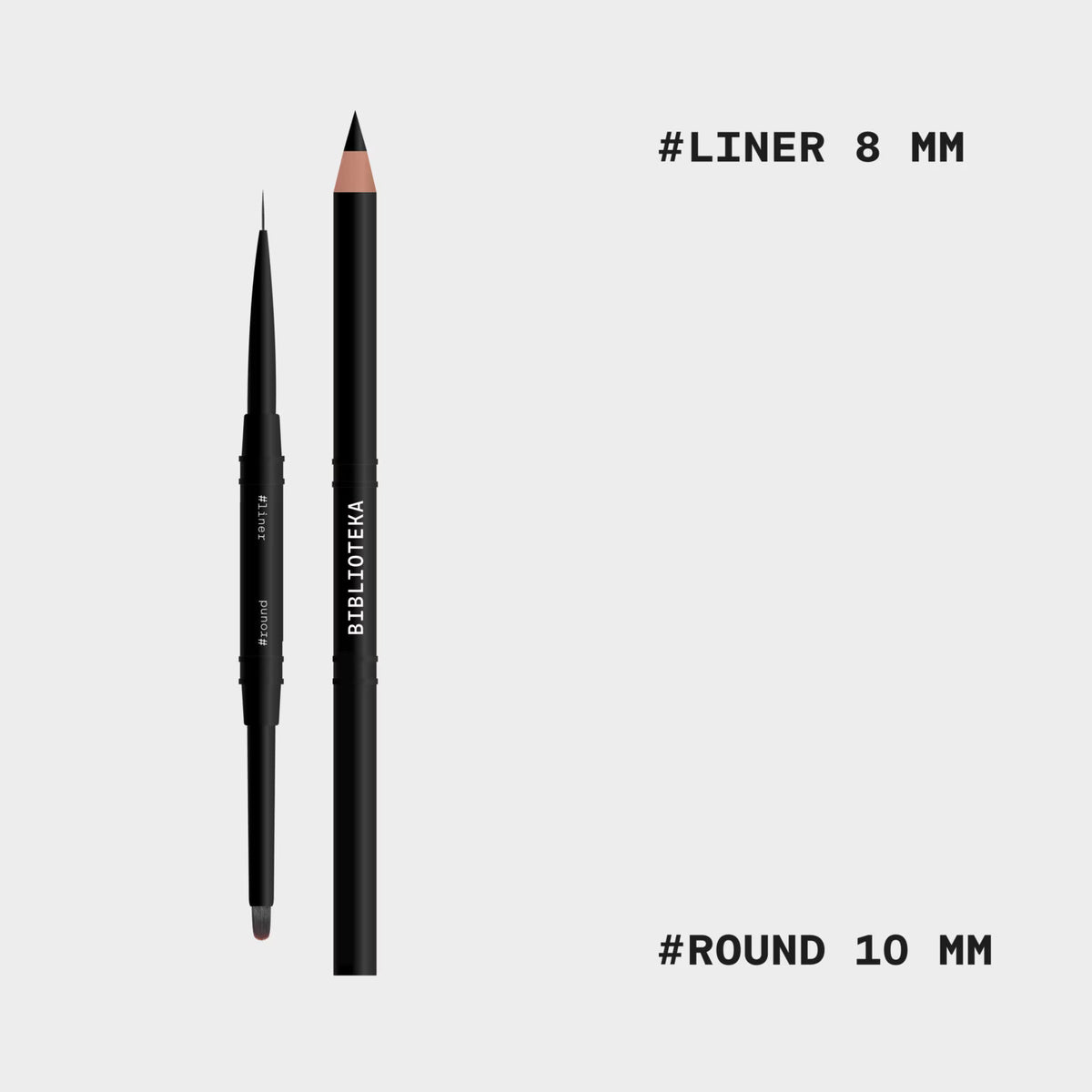 BIBLIOTEKA Pensula Double-Sided Brush #liner & #round