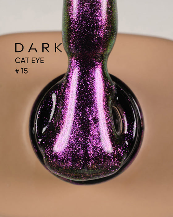 DARK Gel Polish CAT EYE 15, 6ml - creative-nails.ro