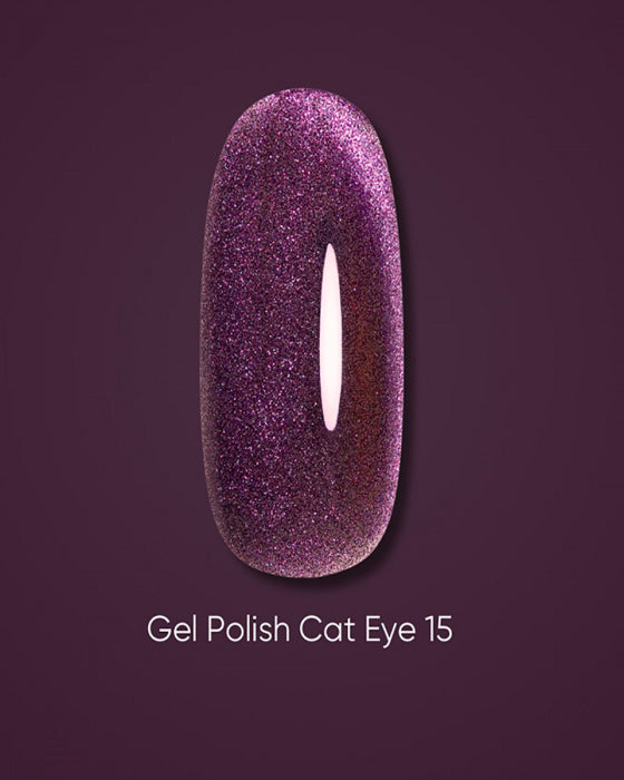 DARK Gel Polish CAT EYE 15, 6ml - creative-nails.ro