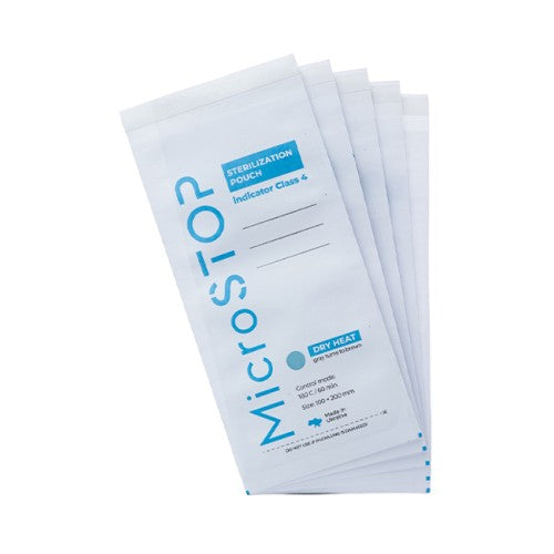 Set 100 Pungi sterilizare pupinel MicroStop cu martori 100x200mm