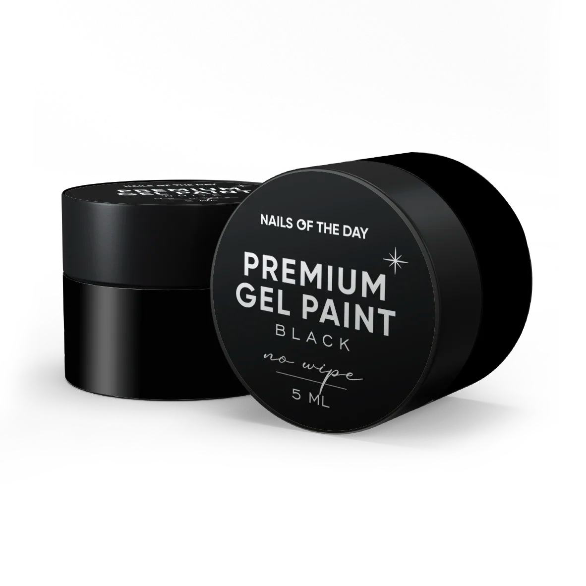 NAILSOFTHEDAY Premium gel paint Black no wipe 5g