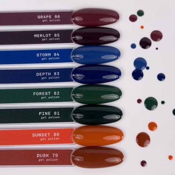 BIBLIOTEKA Collection Gel Polish DUO 79 - 86 (8buc) 10ml