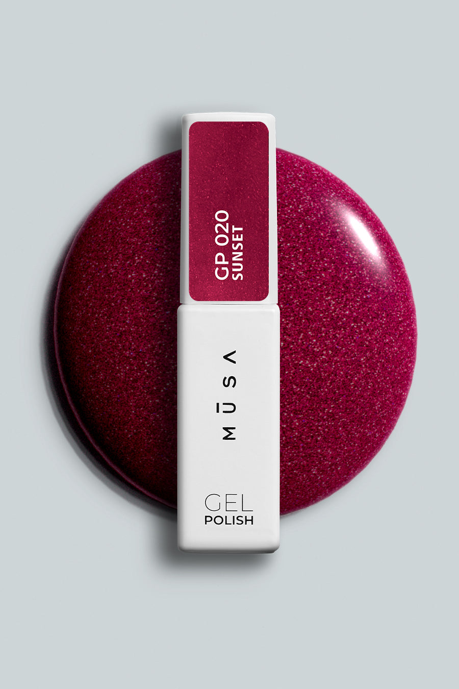 Gel Polish SUNSET Rosso Amaranto con Microglitter GP020 - 7ml MUSA
