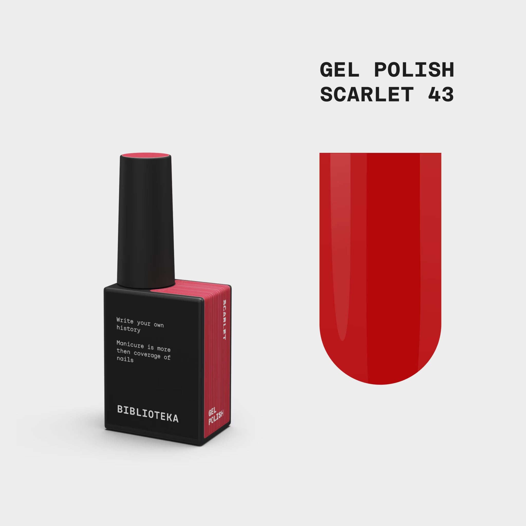 BIBLIOTEKA Gel Polish 43 Scarlet 10ml