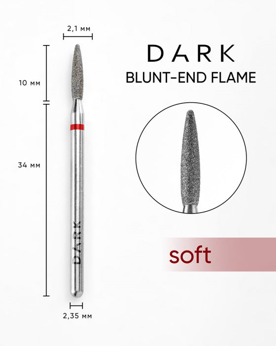 DARK Flacara vârf rotunjit 2.1x10 mm (Red)