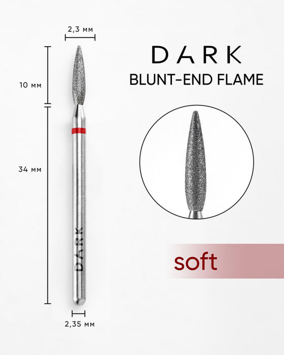 DARK Flacara vârf rotunjit 2.3x10 mm (Red)