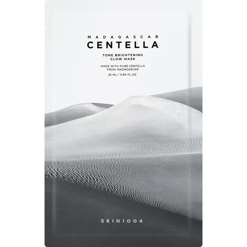 SKIN1004 Madagascar Centella Tone Brightening Glow Mask – Mască tip șervețel iluminatoare cu Niacinamide & Acid Tranexamic, 25ml