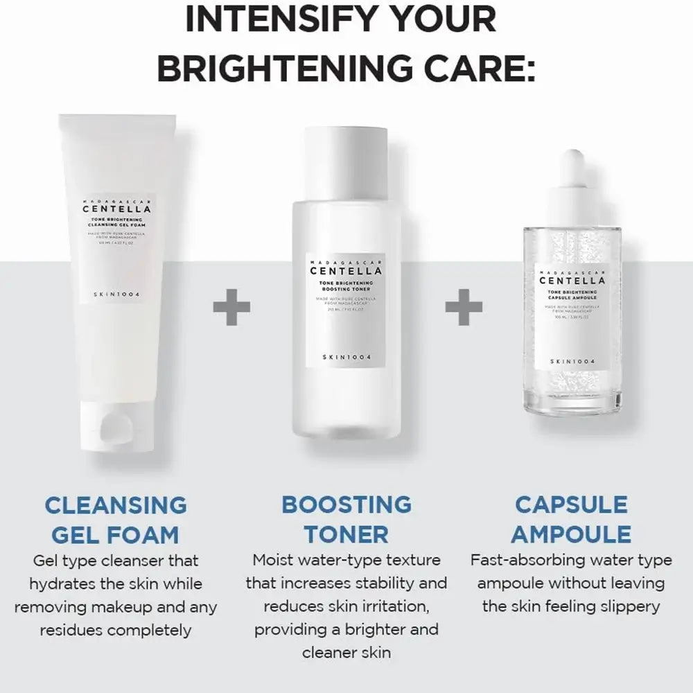 SKIN1004 Madagascar Centella Tone Brightening Toner – Toner iluminator și calmant cu Niacinamide, 210ml