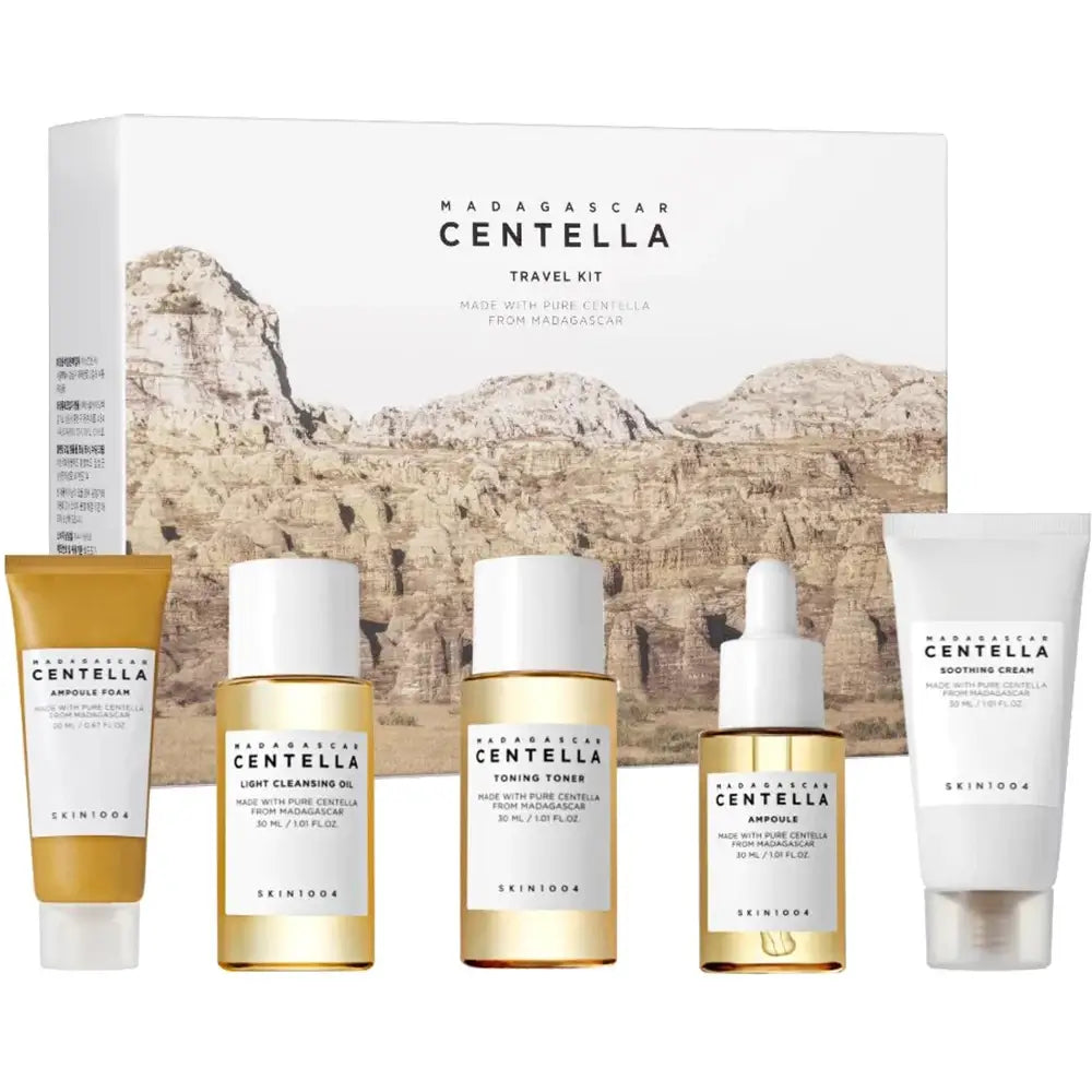 SKIN1004 Madagascar Centella Travel Kit – Set complet îngrijire ten (mini size), 5 produse
