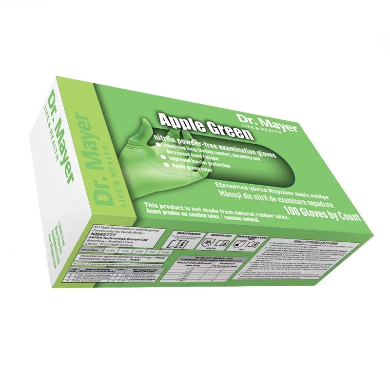 Manusi nitril Apple Green, marimea M Dr.Mayer