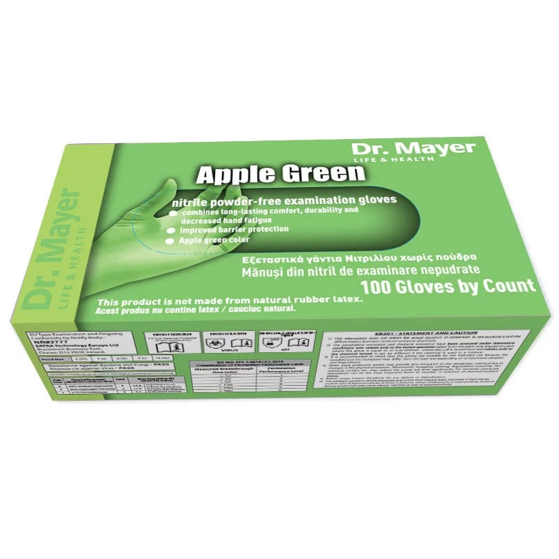 Manusi nitril Apple Green, marimea S Dr.Mayer