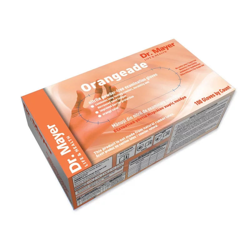 Manusi nitril Orangeade, marimea S Dr.Mayer