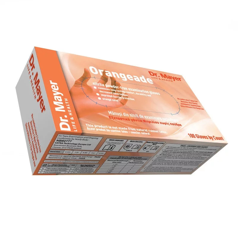 Manusi nitril Orangeade, marimea S Dr.Mayer