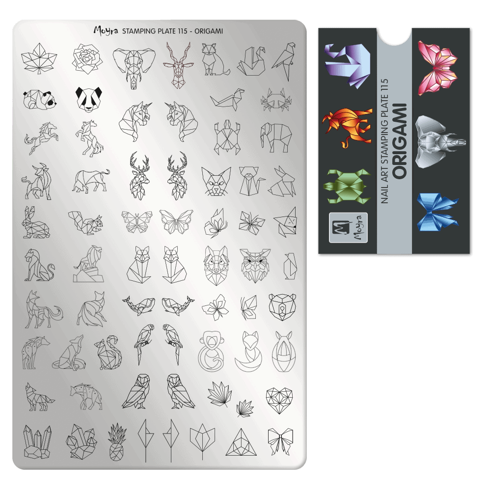 Moyra Stamping plate 115 Origami