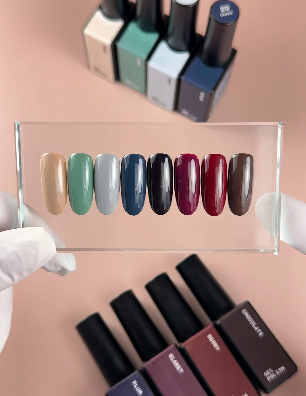 BIBLIOTEKA Collection Gel Polish WARM LAYERS 17-24 (8buc) 10ml