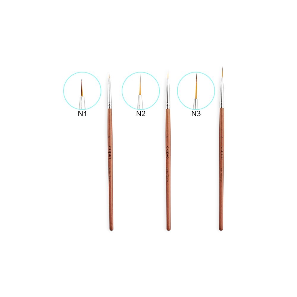 Pensule pictura unghii set 3 Cupio
